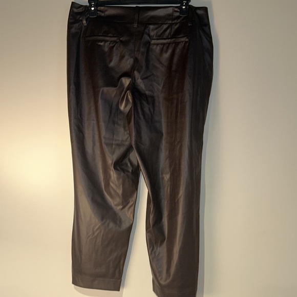 Brown Faux Leather Pants - Picture 3 of 7